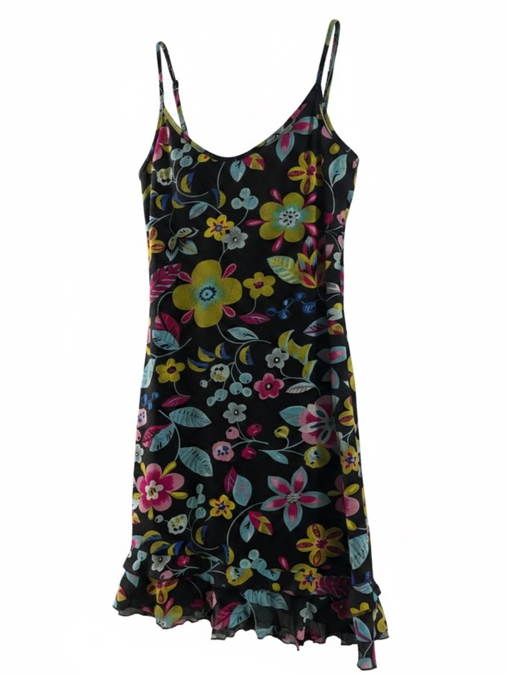 Y2K style Currants multicolored floral print mini dress